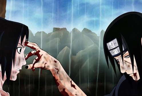 What did Itachi say to Sasuke before he died in Naruto Shippuden?